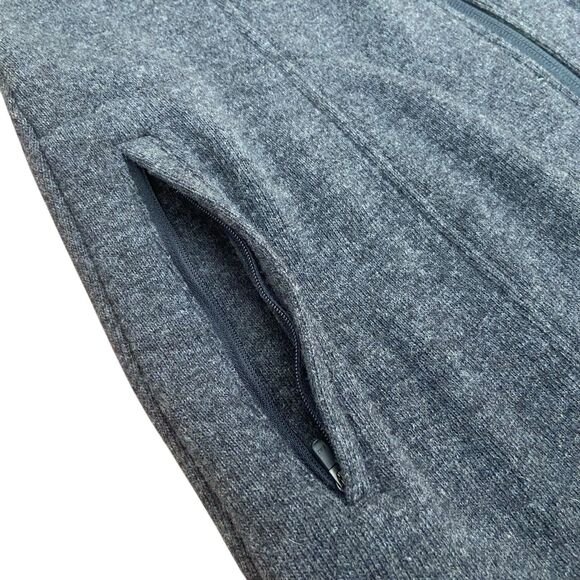 TOAD & Co Women's Gray Vest Size M Sleeveless Wool Blend 2 Way Full Zip Pockets - Picture 7 of 9